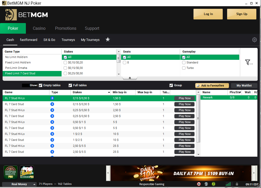 BetMGM Poker Players Can Even Test Their Skills in Less Popular Variations Like 7 Card Stud